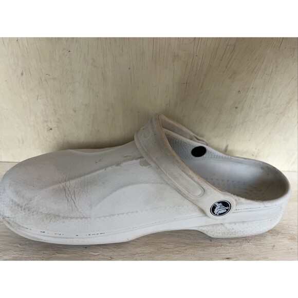 Crocs Womens Size 8 Classic Comfort Clogs Tan Beige Slip-On Waterproof Garden - Picture 5 of 9